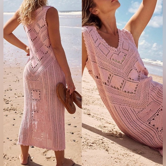 Free People Santorini Fauxchet Sweater Dress Size S - Picture 8 of 8